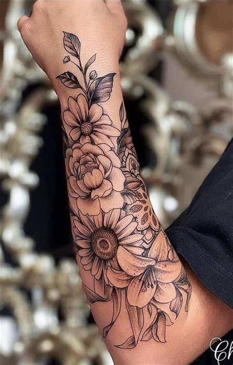 floral tattoo ideas for females|beautiful flower tattoos for women.